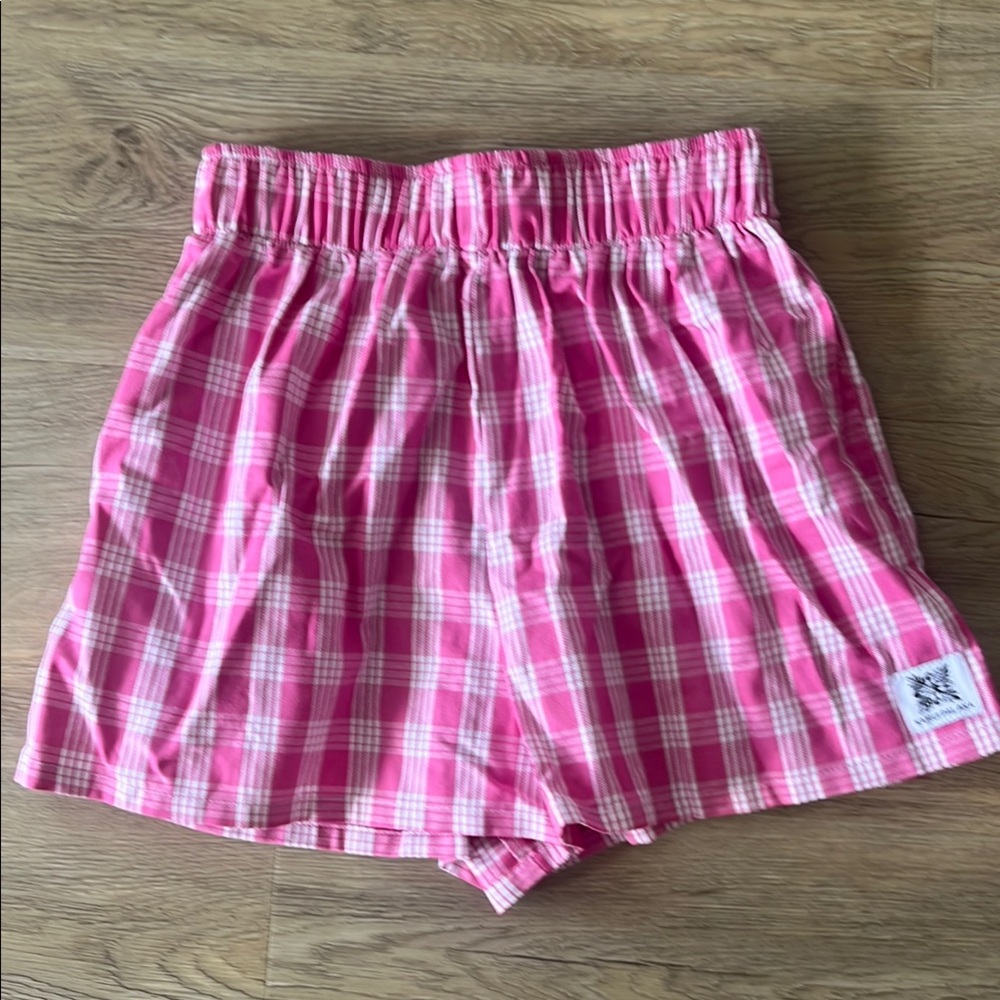 Pink Kahui Palaka Hawaiian Shorts
